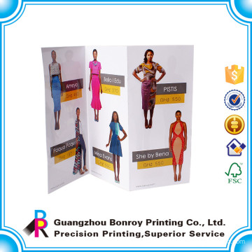 Guangzhou made hot sales luxury matt art paper custom dress brochure design